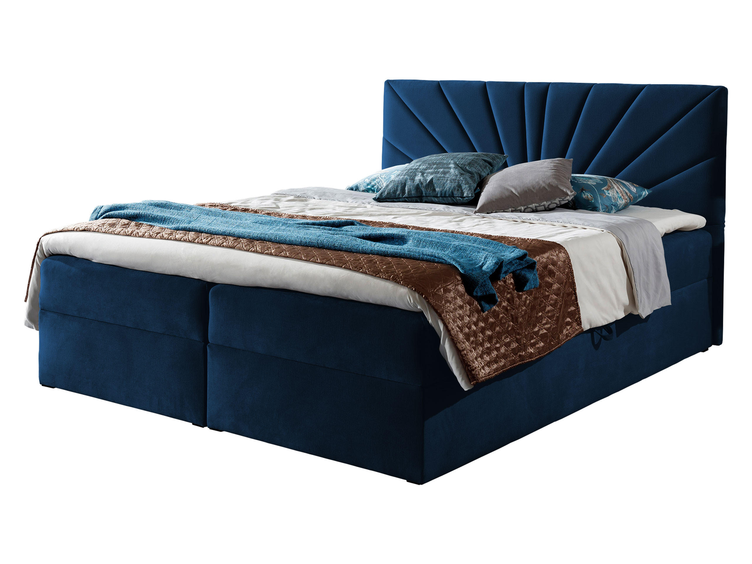 Mirjan24 Boxbett Blau 140x200 cm