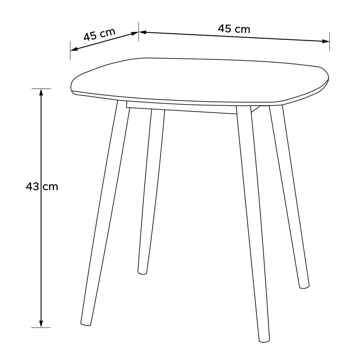 GARTENTISCH SOLIS Balkontisch, - Weiß, Textil/Metall (45/45/43cm) - KONSIMO®