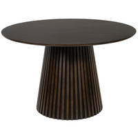 DININGTISCH Barletta - rund 120 cm - Eichenholz smoked-braun - Dunkelbraun/Naturfarben, Holz (120/120/75cm) - bene living