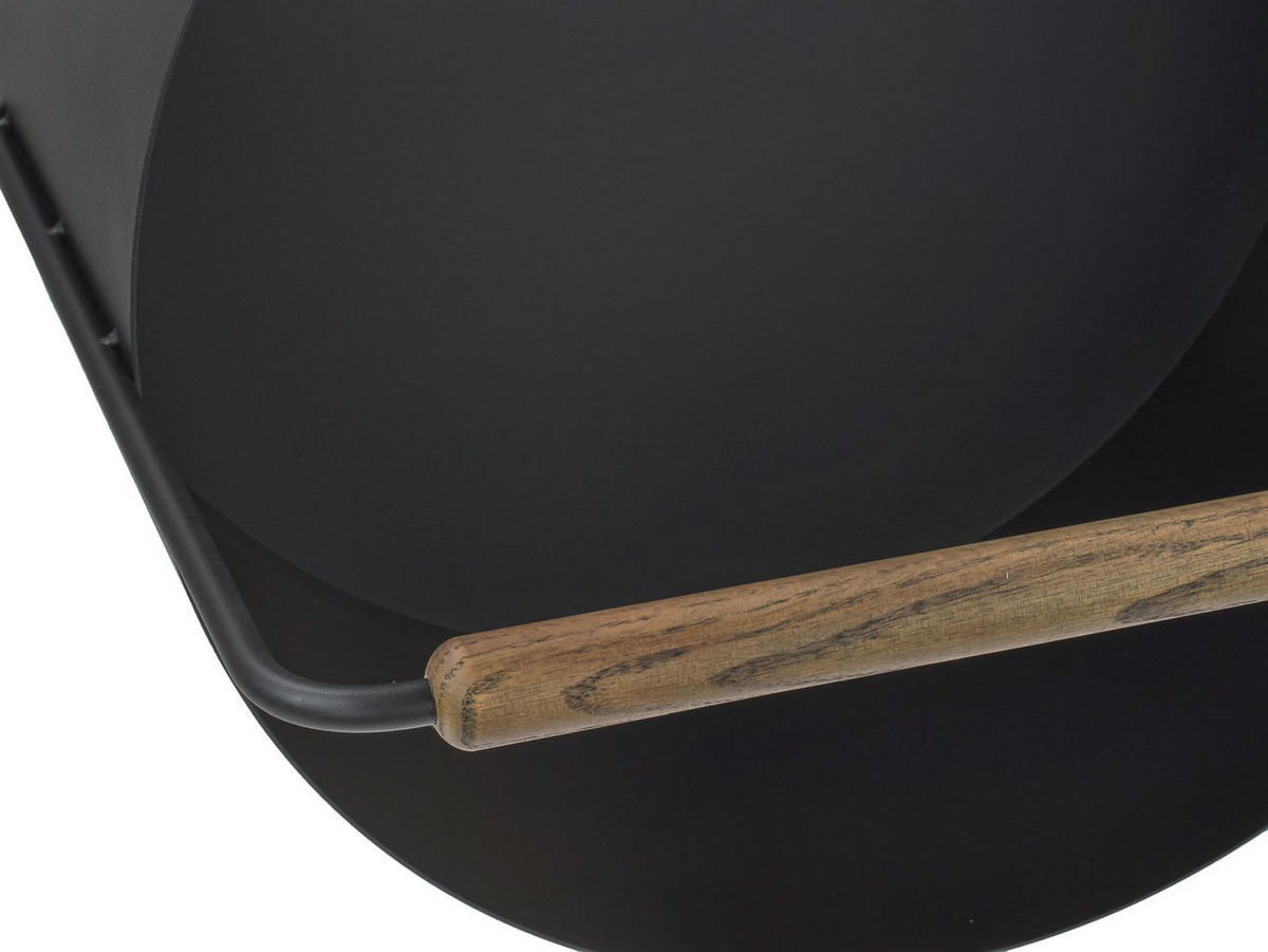 KAMINHOLZKORB Ashi "L" schwarz-braun 45/42cm - Braun, Metall (45/42/45cm) - Blomus