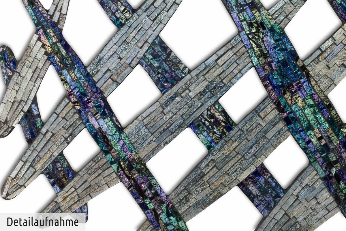 MOSAIK-WANDBILD Lila 114/62 cm - Braun, Glas (114/62cm) - KUNSTLOFT