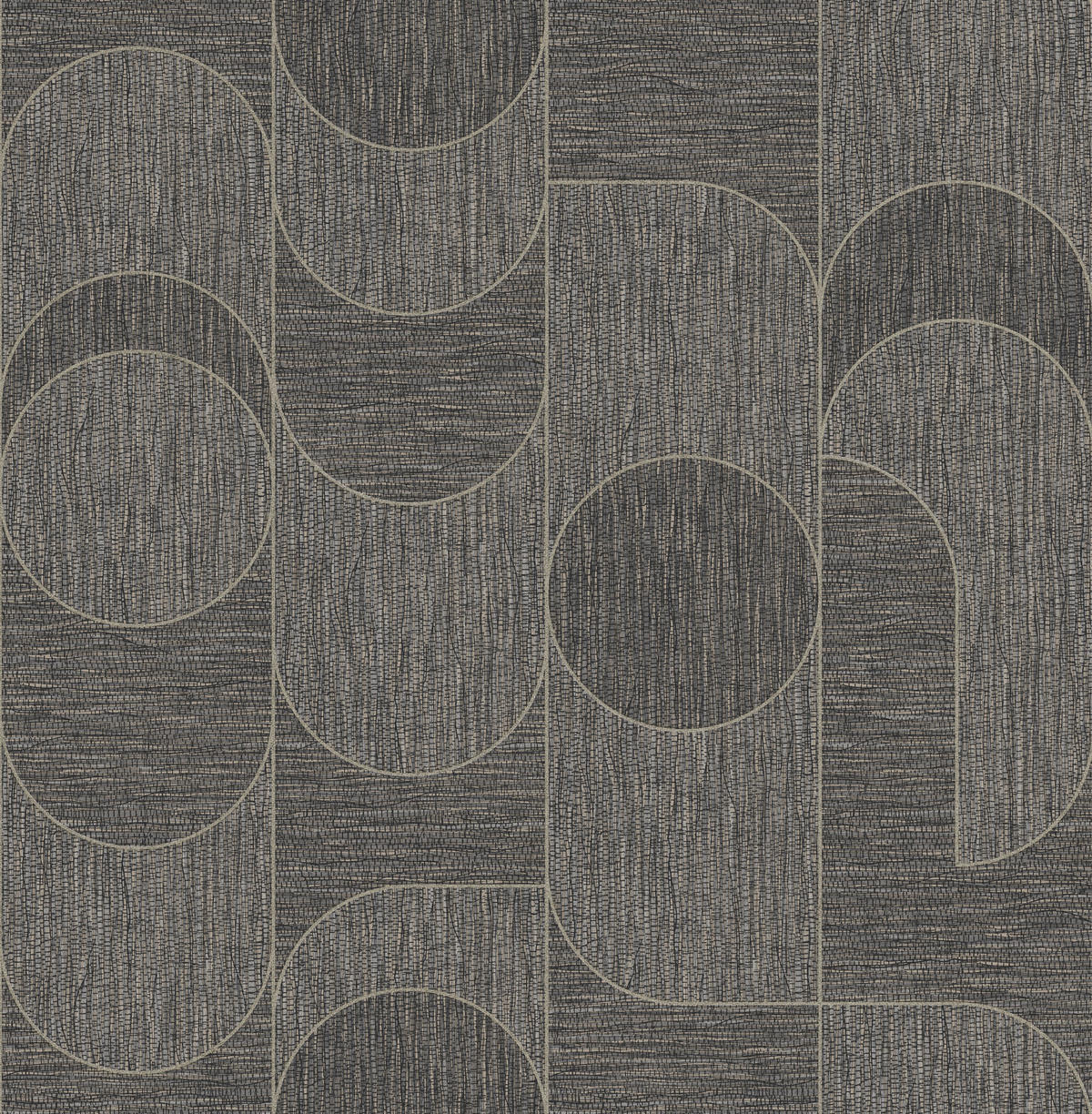 VLIESTAPETE - Geometric Grasscloth Brown - Braun, Papier/Kunststoff (52/1000cm) - Sublime