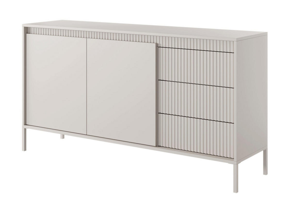 SIDEBOARD Falsetto Beige 153 cm - Beige, Holzwerkstoff/Metall (153/81.5/39.5cm) - Selsey