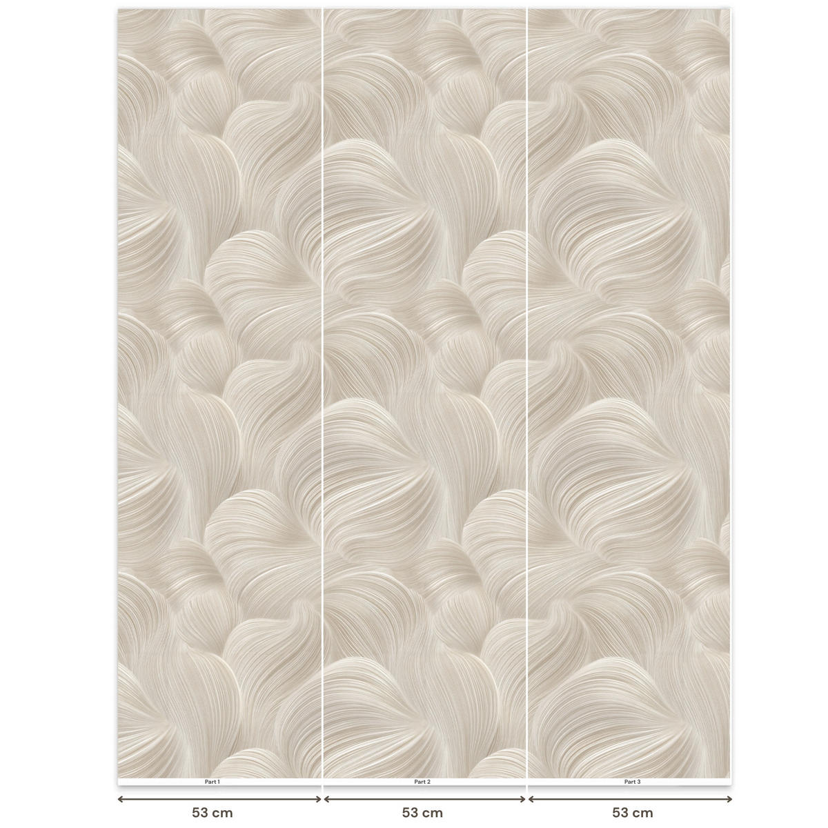 TAPETE - Lines - Ventilator - Beige - 160x200 cm - Creme, Papier (160/200cm) - OnlyWow