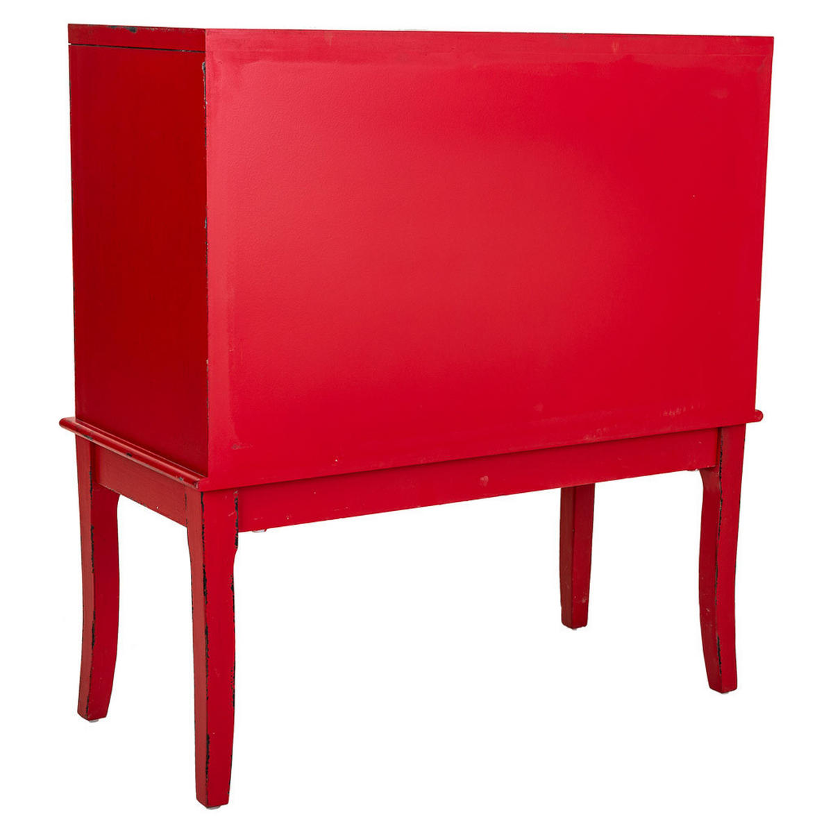 HOLZSCHRANK aus Holz 81x39x90 - Rot, Holzwerkstoff (82/90/39cm) - Wanderlust