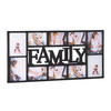 BILDERRAHMEN Familie - Schwarz, Wellpappe/Kunststoff (72/36.5/2cm) - Relaxdays