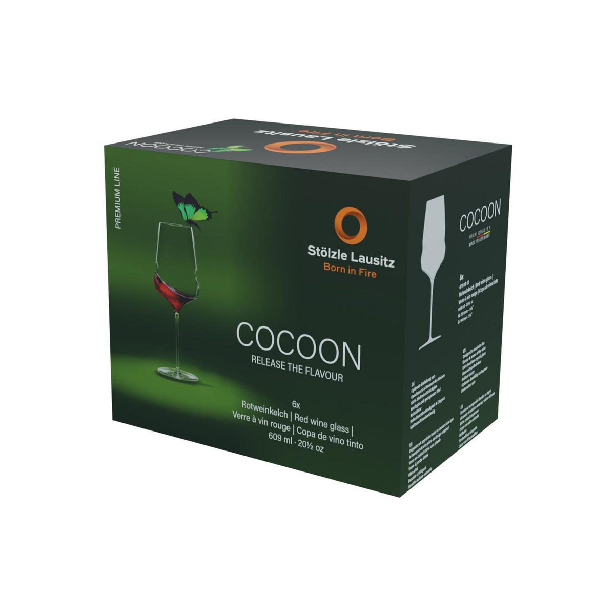 ROTWEINGLÄSER Cocoon transparent 609 ml 6er Set - Transparent, Glas (0.61L) - Stölzle Lausitz