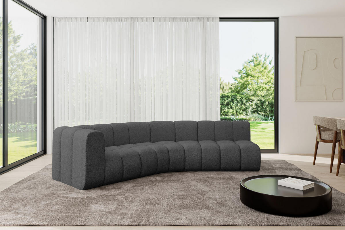ECKSOFA modulares Sofa Karex-L1 - 308x194x70 cm Grau - Grau, Holzwerkstoff/Textil (308/194cm) - ALTDECOR