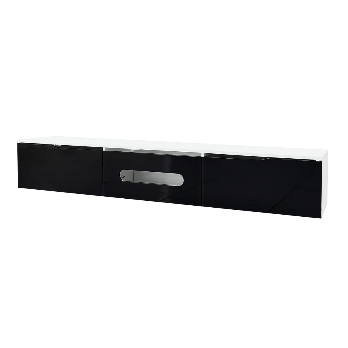 LOWBOARD DE-40211 hängend, mit LED-Beleuchtun Weiß - Weiß, Holzwerkstoff (180/30/35cm) - ComfortXL