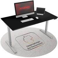 SCHREIBTISCH Elektrisch höhenverstellbarer Schreibtisch Y-Line Schwarz Weißaluminium 160/80/62-127cm - Weiß Hochglanz/Silberfarben, Holzwerkstoff/Metall (80/160/127cm) - ASSMANN
