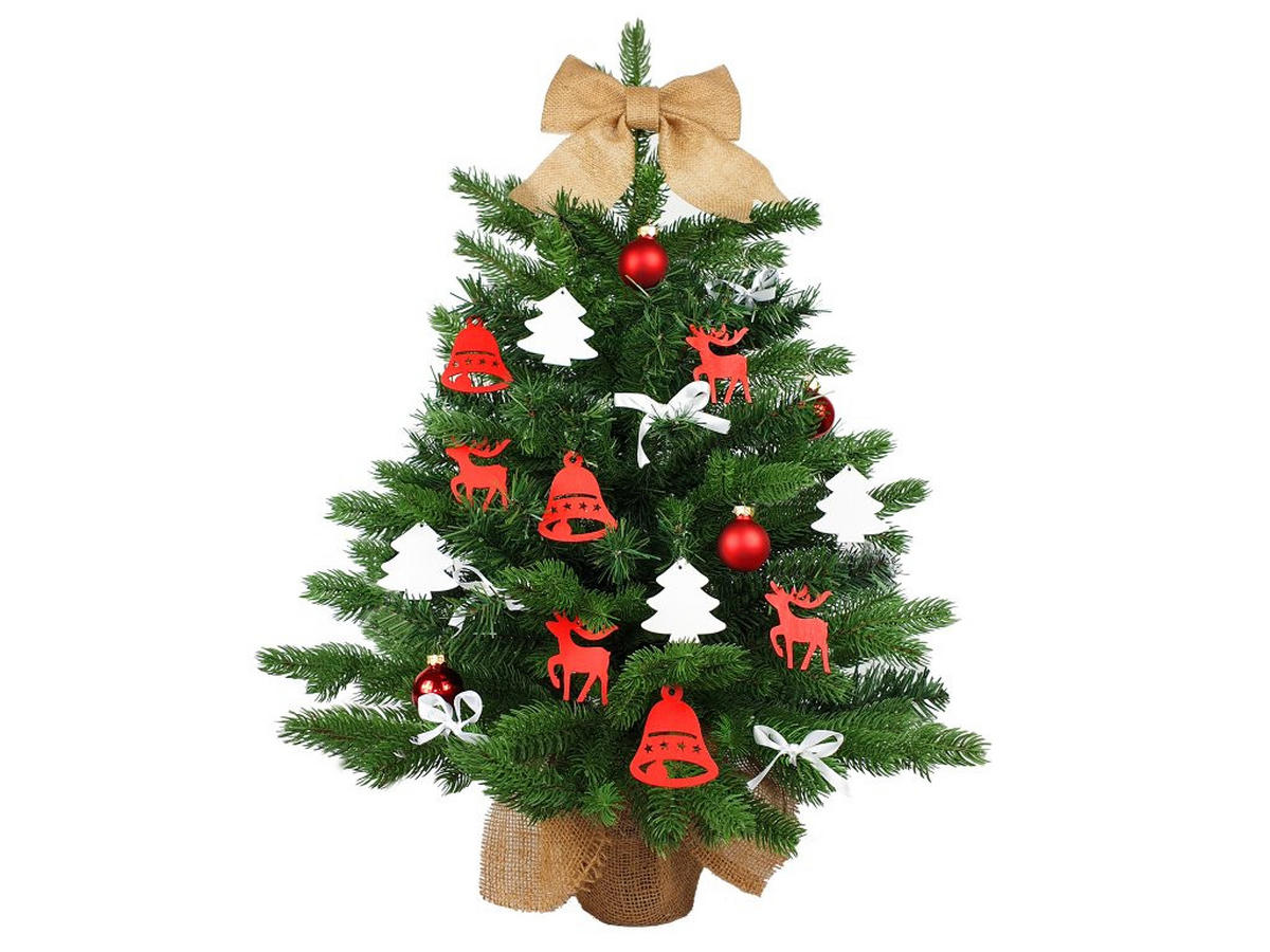 WEIHNACHTSBAUM künstlich Bernard in Blumentopf 90cm, Tannenbaum Christbaum Kunstbaum Dekobaum - Grün, Kunststoff/Stein (61/90cm) - LAALU