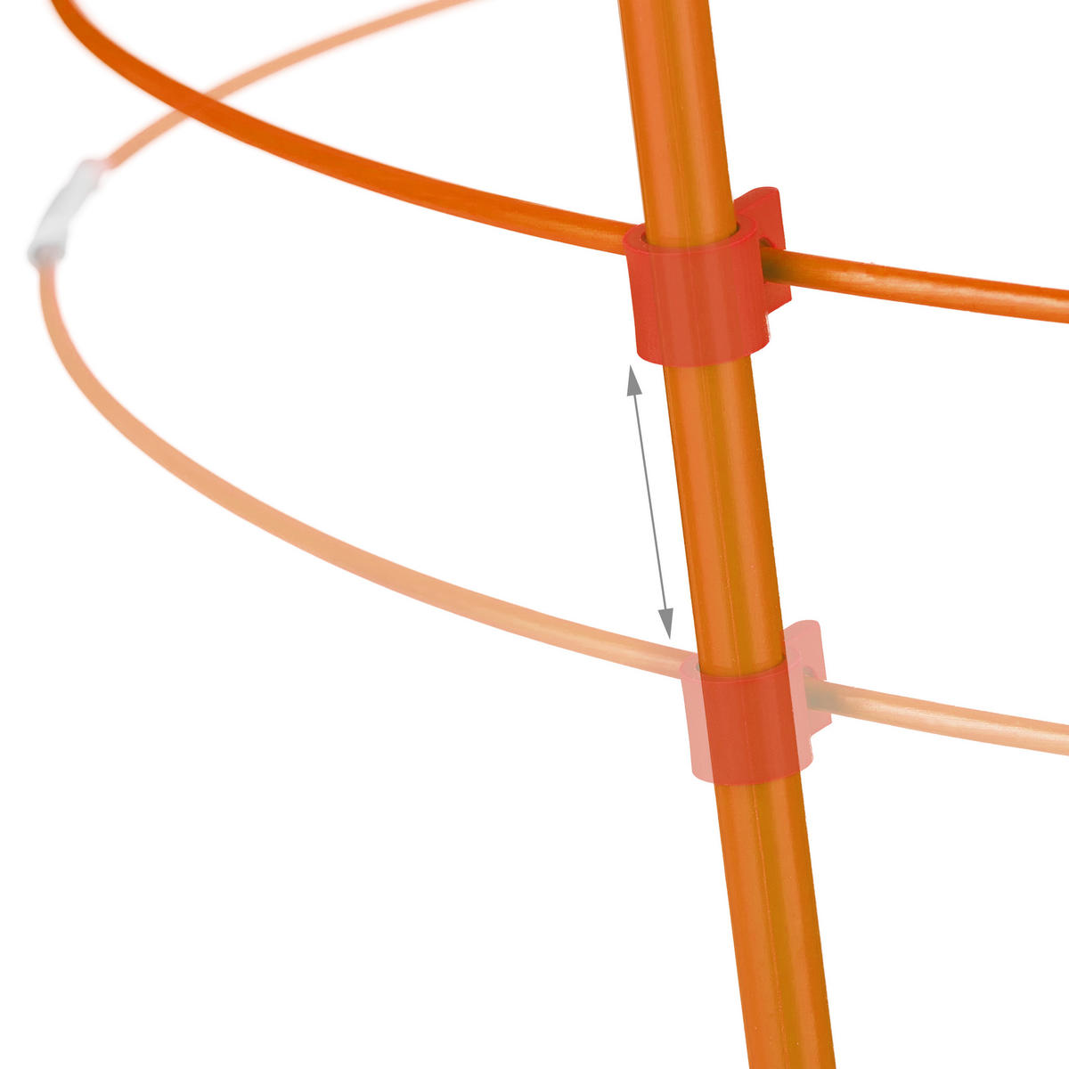 6XRANKHILFE - Orange, Kunststoff/Metall (28/76/28cm) - Relaxdays