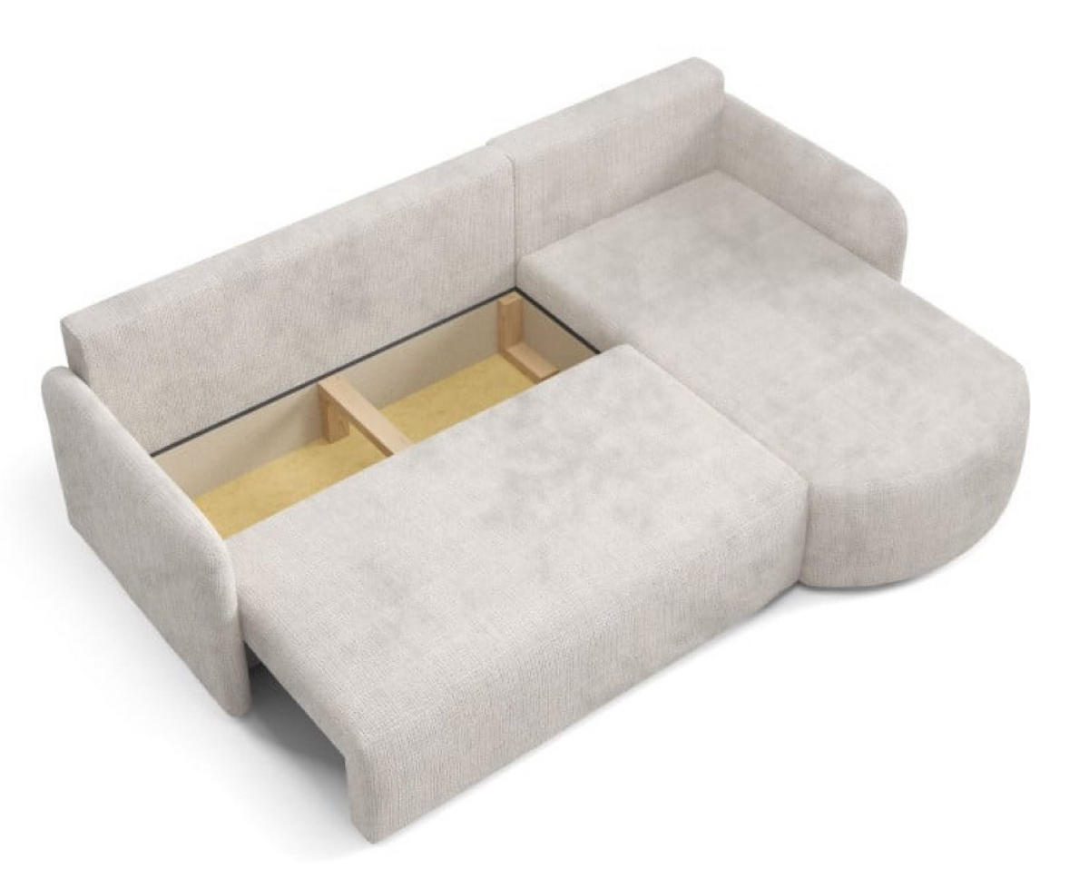 ECKSOFA Beige BONO Mit Schlaffunktion Bezogen Mit Cremona Stoff - Beige, Textil (212/160cm) - Sepro Meble