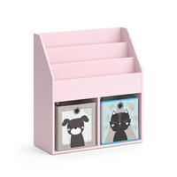 KINDERREGAL Luigi Rosa 72 x 79 cm mit 2 Faltboxen (Hund, Katze) - Pink, Holzwerkstoff (72/79/30.7cm) - Vicco