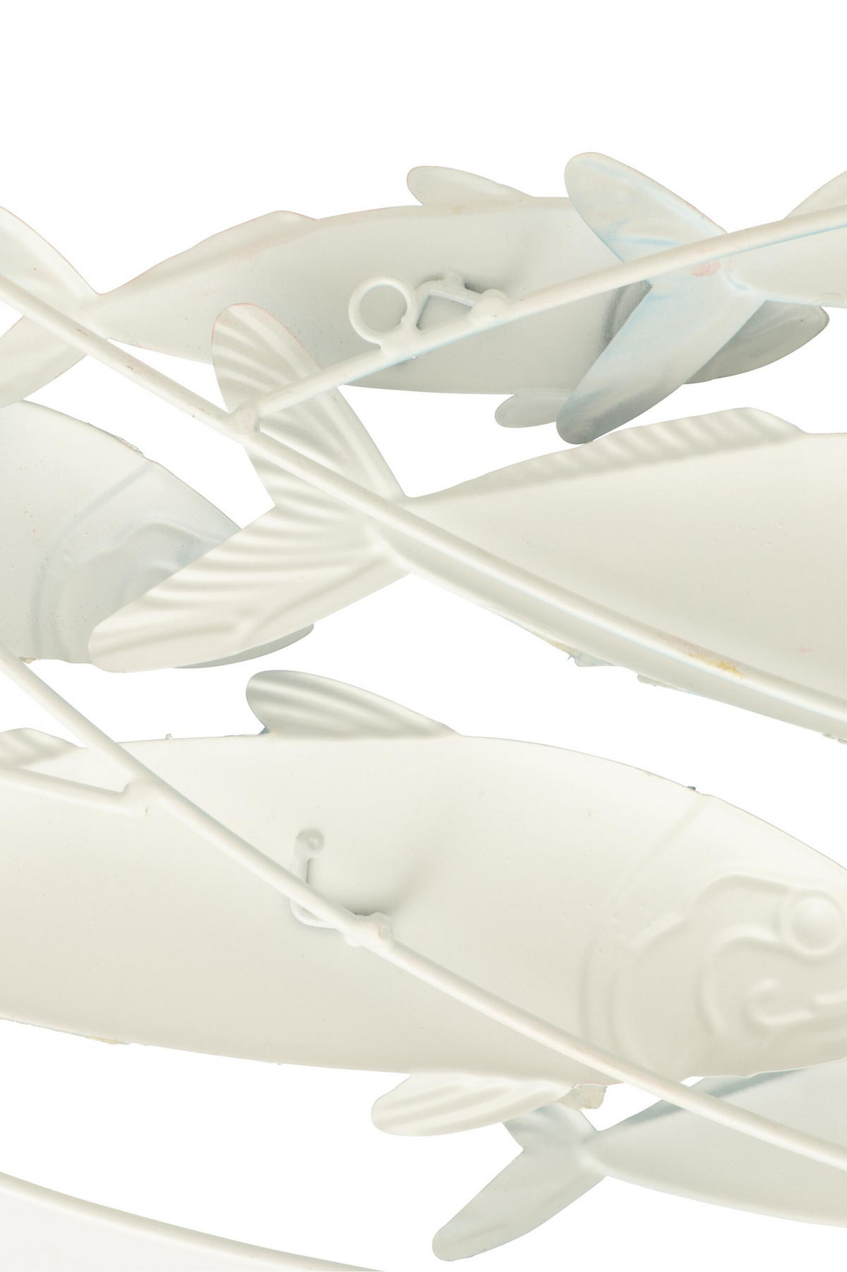 WANDDEKORATION FISCHSCHWARM - Blau, Metall (3.8/52/111cm) - J-Line