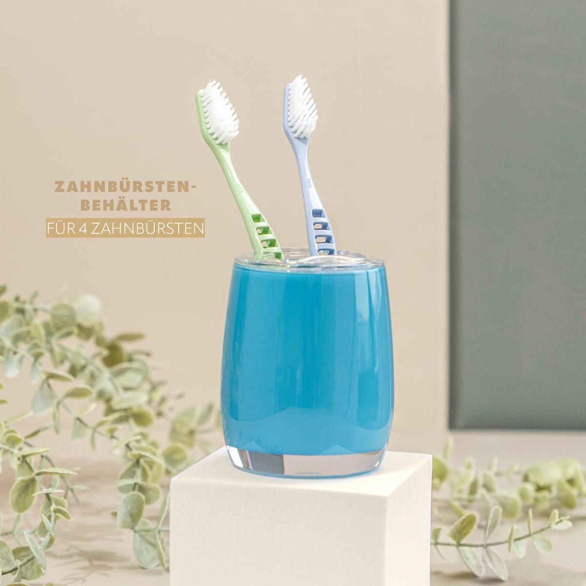 BADZUBEHÖRSET 4tlg. blau - Blau, Kunststoff (16.5/5/5cm) - bremermann