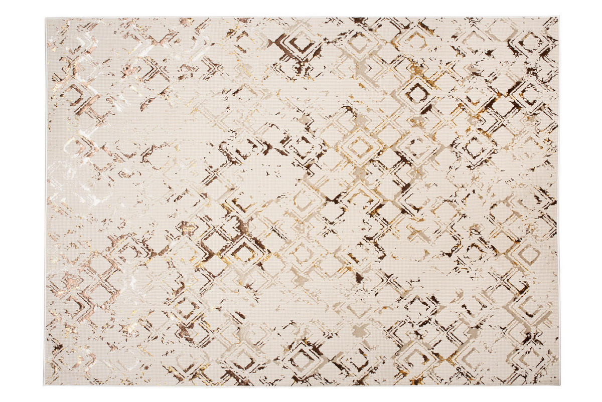 TEPPICH GOLDEN Creme 80/150 cm - Creme, Kunststoff (80/150cm) - Tapiso