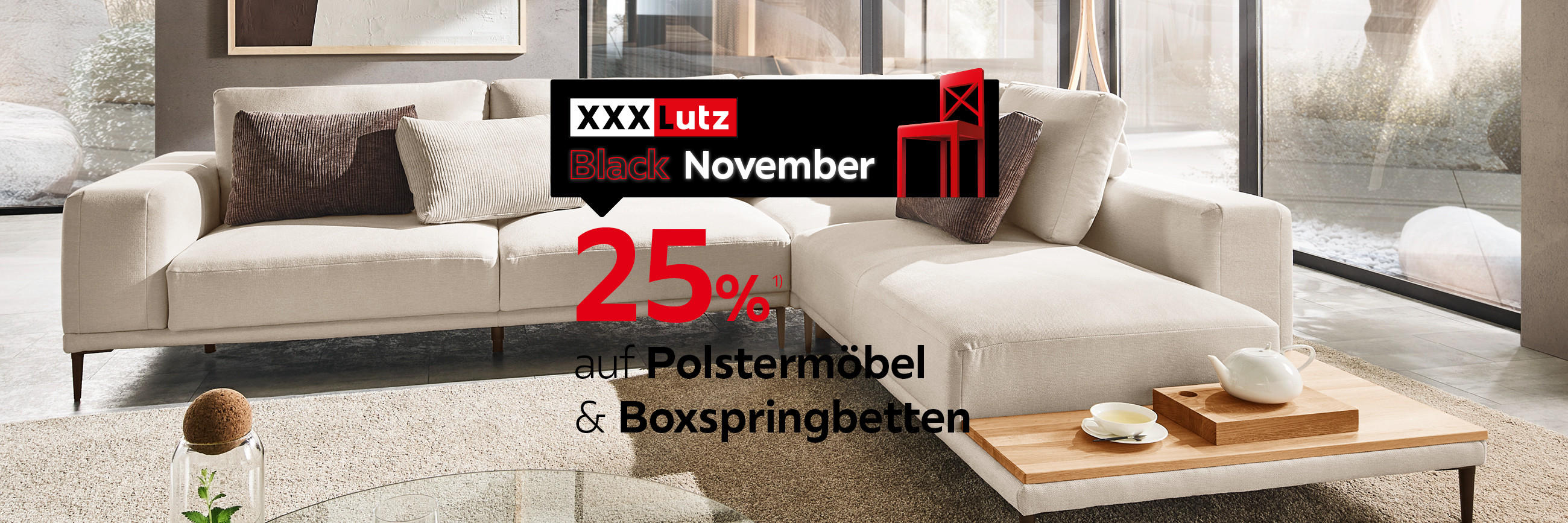 25% auf Polstermöbel und Boxspringbetten