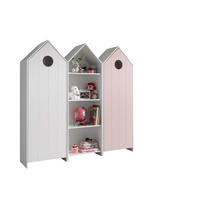 REGALSCHRANK Set Kania mit Standregal MDF+Holzwerkstoff Weiß + Rosa - Pink/Weiß, Holzwerkstoff (173/1/37cm) - 58aufmkessel