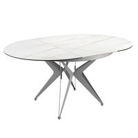 ESSTISCH rund Weiß Grau 120/120/77 cm - Weiß/Grau, Stein (120/120/77cm) - ANGEL CERDA