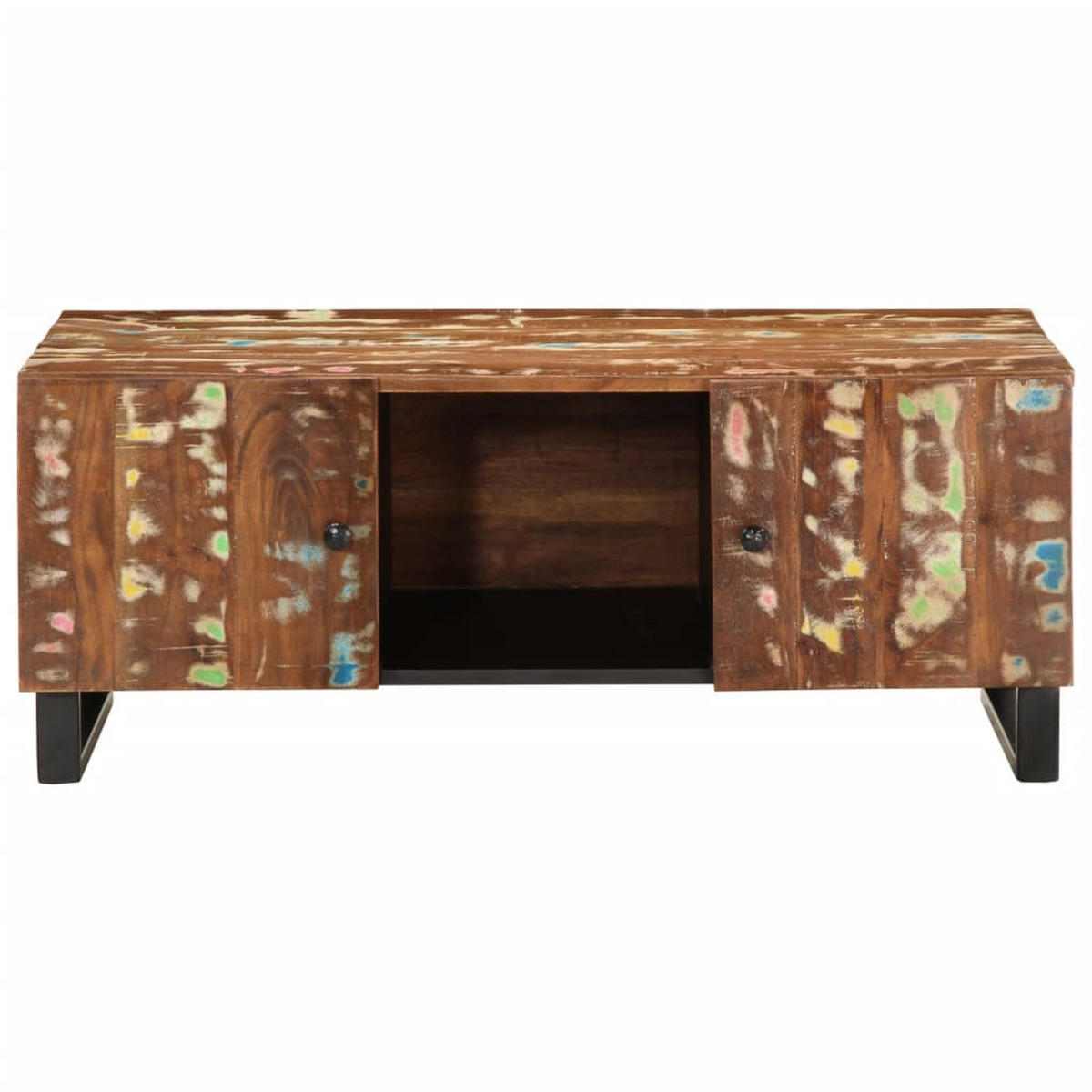 COUCHTISCH 100x54x40 cm Altholz Massiv & Holzwerkstoff - Braun, Holz (54/100/40cm) - furnicato
