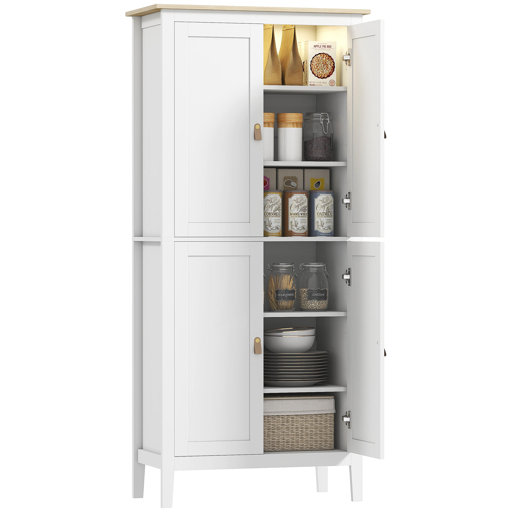 ComfortXL Highboard Weiß 40x176.5x80 cm