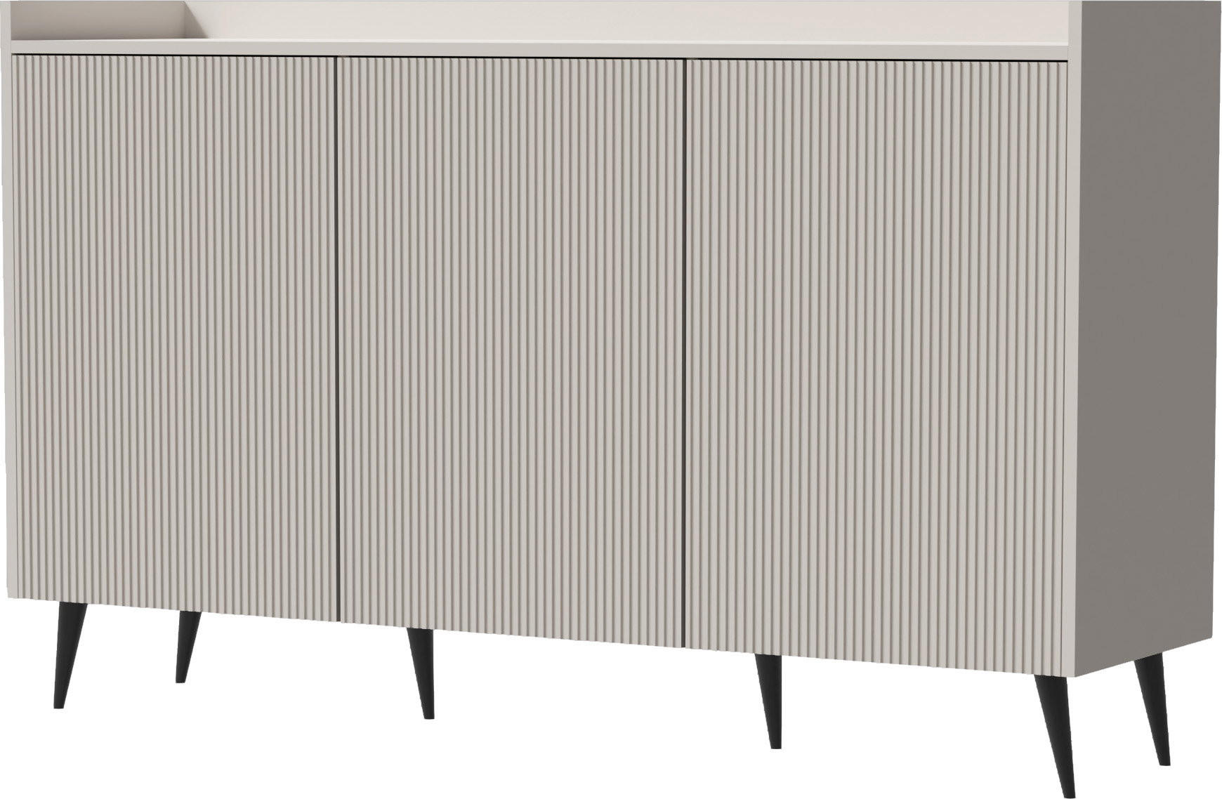SIDEBOARD Arysa in Beige Kaschmir 92/150/41 cm - Kaschmir/Beige, Holzwerkstoff/Metall (150/92/41cm) - WFL GROUP