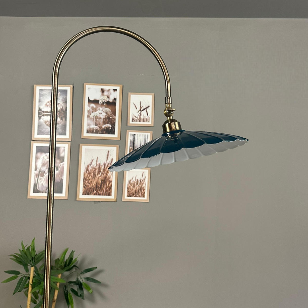 STEHLAMPE Axelor 170 Cm - Salbeigrün, Metall (30/30/170cm) - Bamyum