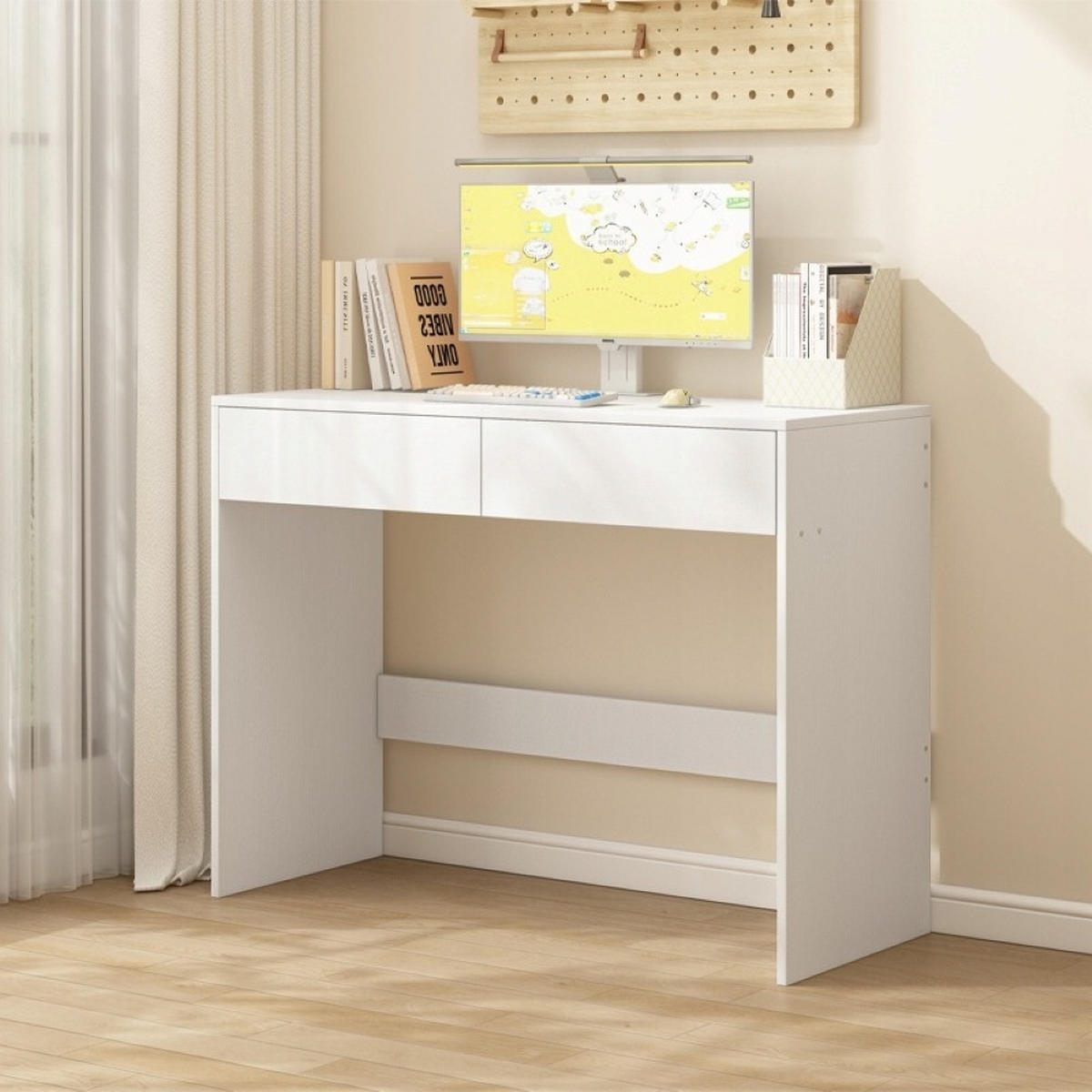 SCHREIBTISCH, weiß, 100/40/73,5 cm - Weiß, Holzwerkstoff (40/100/73.5cm)