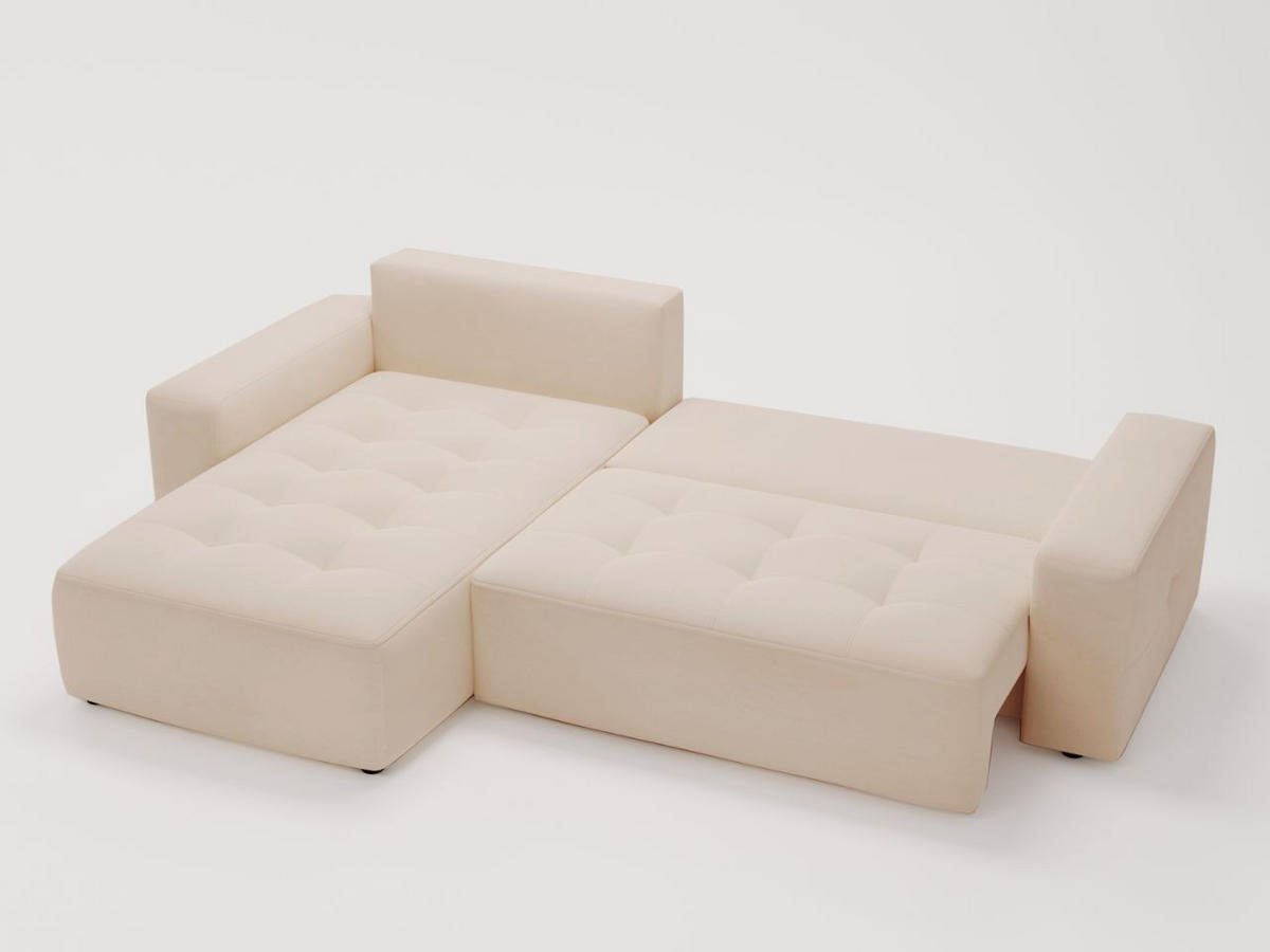 ECKSOFA Portland Beige Links - Beige, Holz/Kunststoff (165/250cm) - Graingold