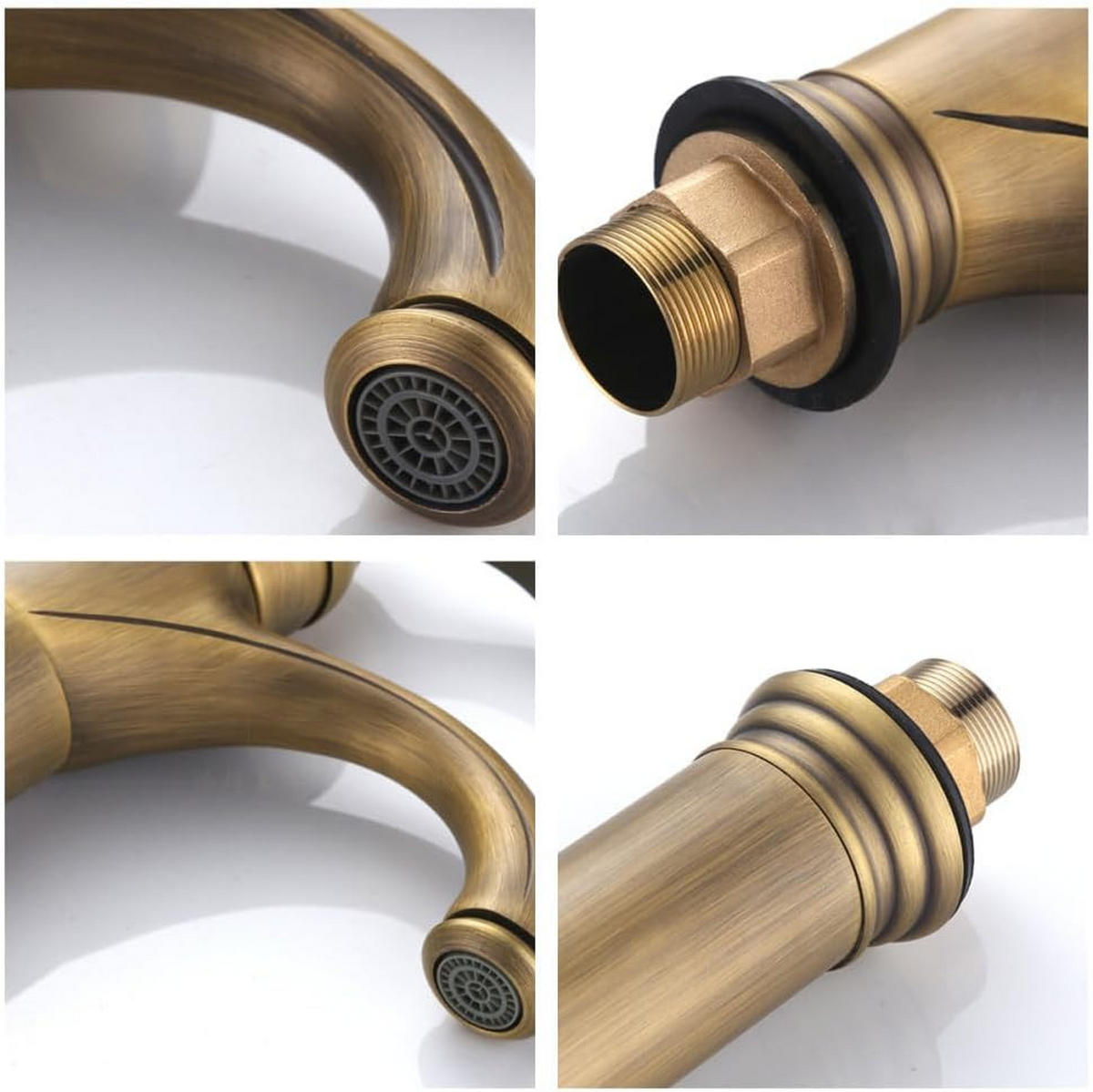 BADEZIMMERARMATUR mit Zulaufrohr, teekannenförmig, 145 mm hoch, goldfarben. - Goldfarben, Metall (29/6/16cm) - Vallsero