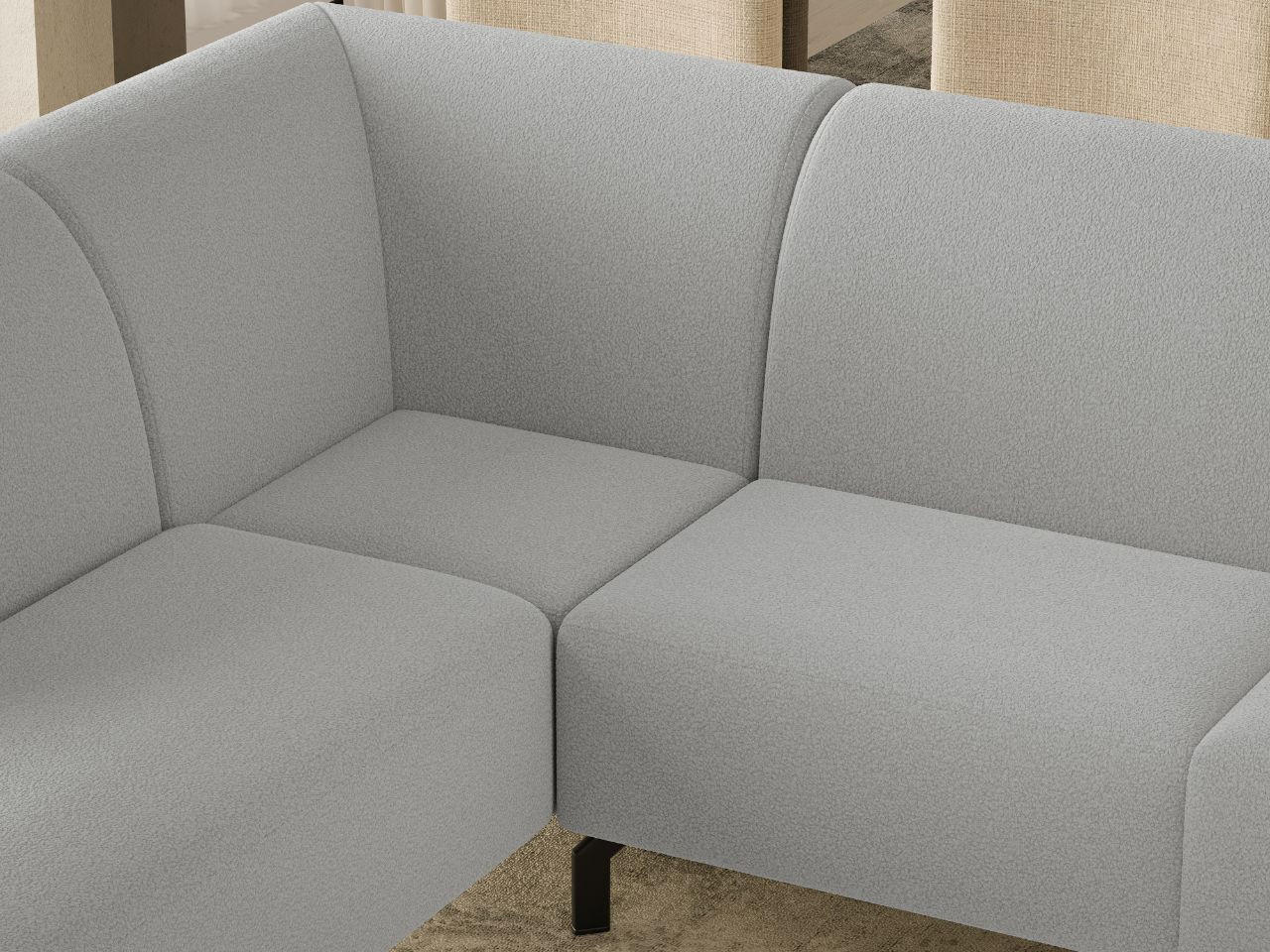 Graingold Ecksofa Grau 277x218 cm