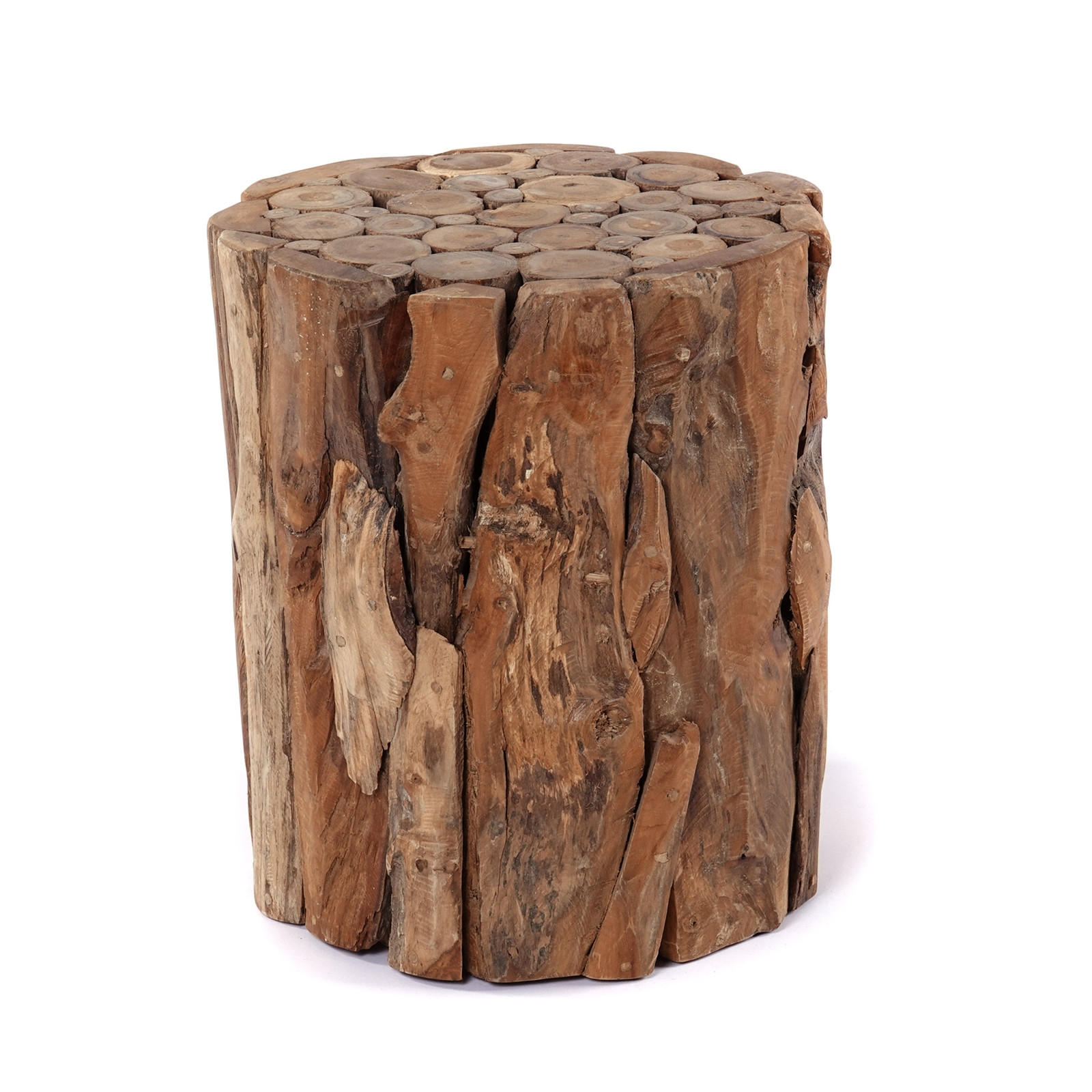 DEKO-SÄULE Malea 40 Treibholz, für Pflanzen, Kerzen naturfarben - Naturfarben, Holz (35/35/40cm) - CREEDWOOD