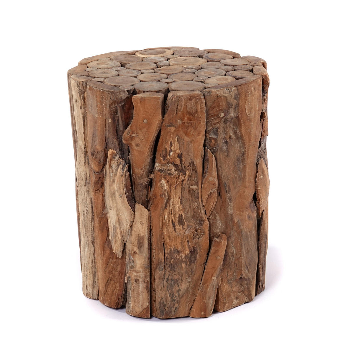 DEKO-SÄULE Malea 40 Treibholz, für Pflanzen, Kerzen naturfarben - Naturfarben, Holz (35/35/40cm) - CREEDWOOD
