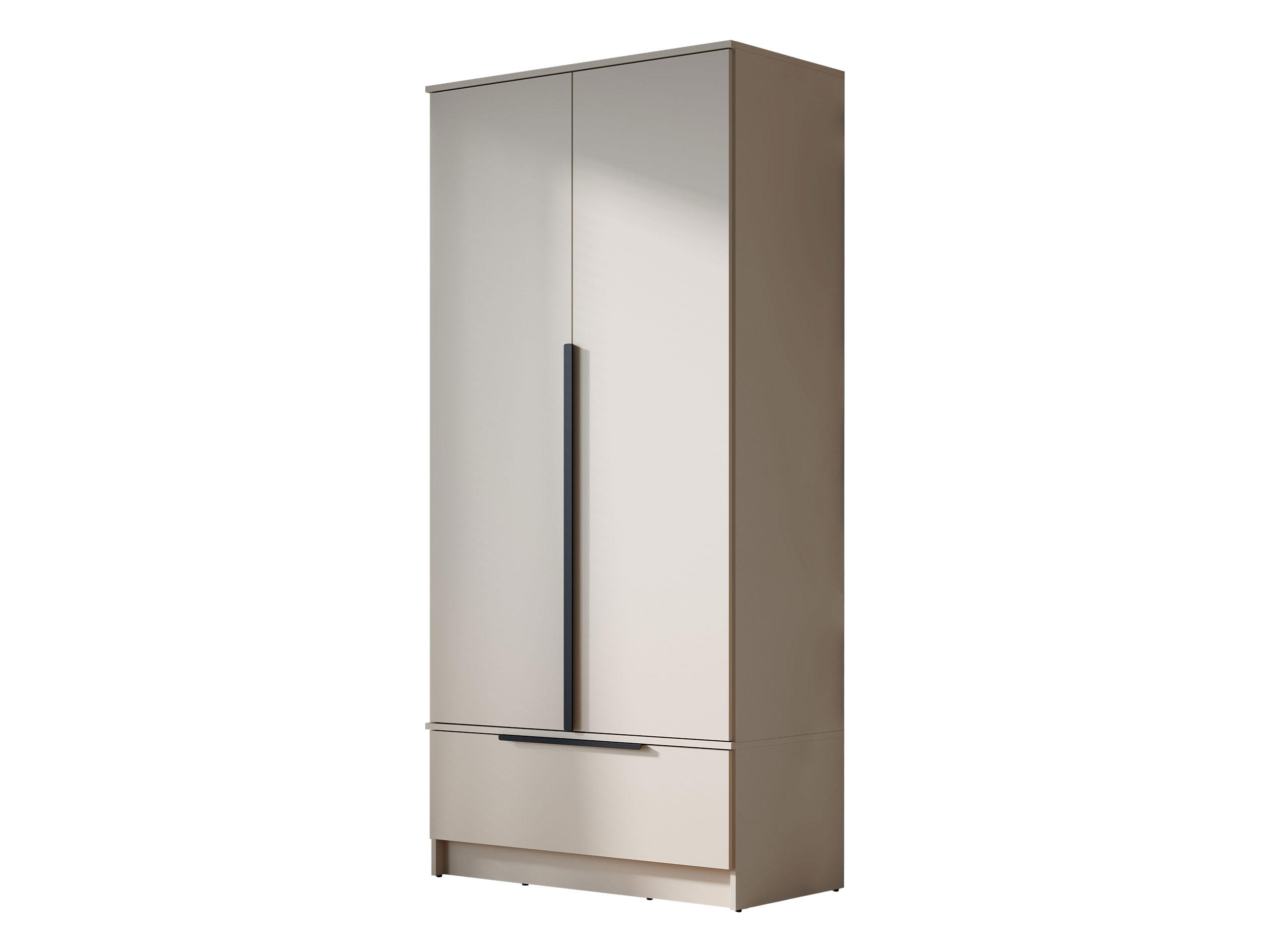 DREHTÜRENSCHRANK Spirit 2D - Kaschmir/Schwarz, Holzwerkstoff/Kunststoff (91/193/51cm) - MIRJAN24