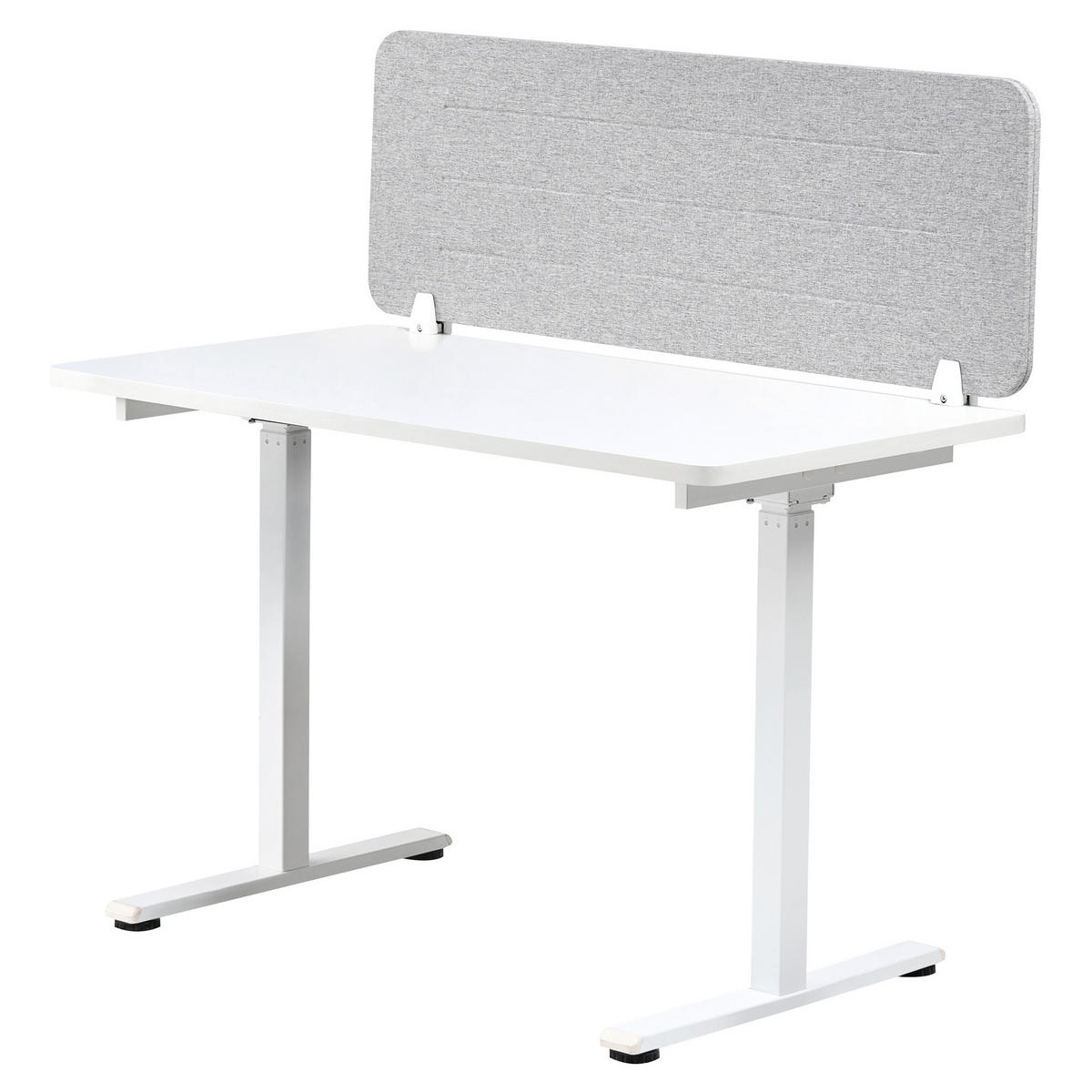 DĚLICÍ STĚNA NA STŮL 120/40 cm Světle šedá Ziggy - světle šedá, textil (120/40/2cm) - Beliani