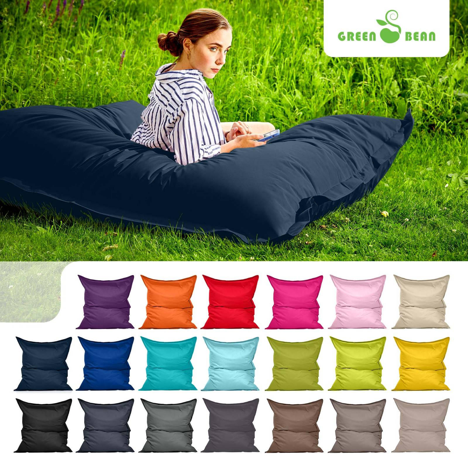 RIESEN-SITZSACK "Square" 120x160cm 270 L - Dunkelblau, Textil (120/25/160cm) - Green Bean