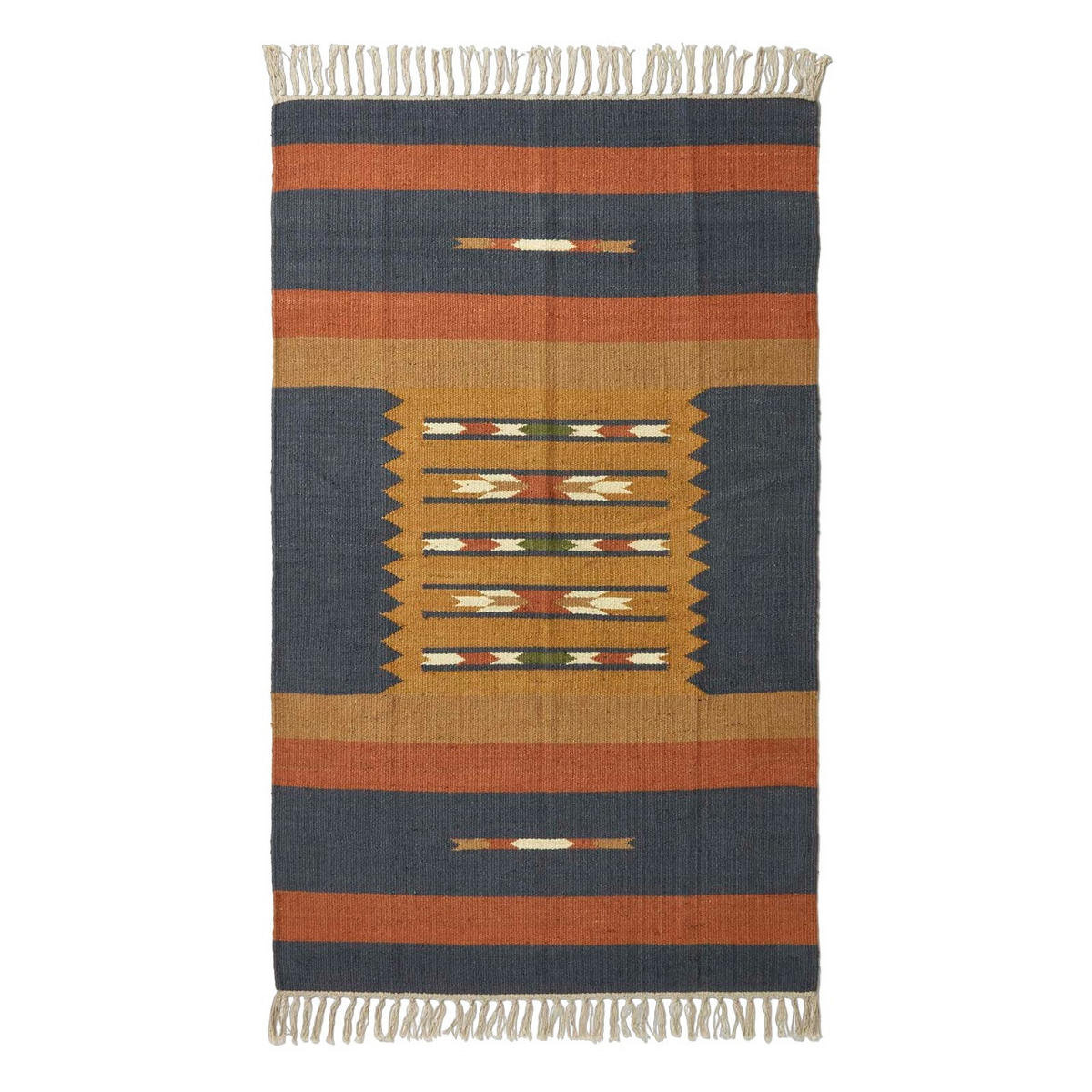 KELIM-TEPPICH Lundi Blue handgewebt 160/230 cm - Multicolor, Textil (160/230cm) - Homescapes