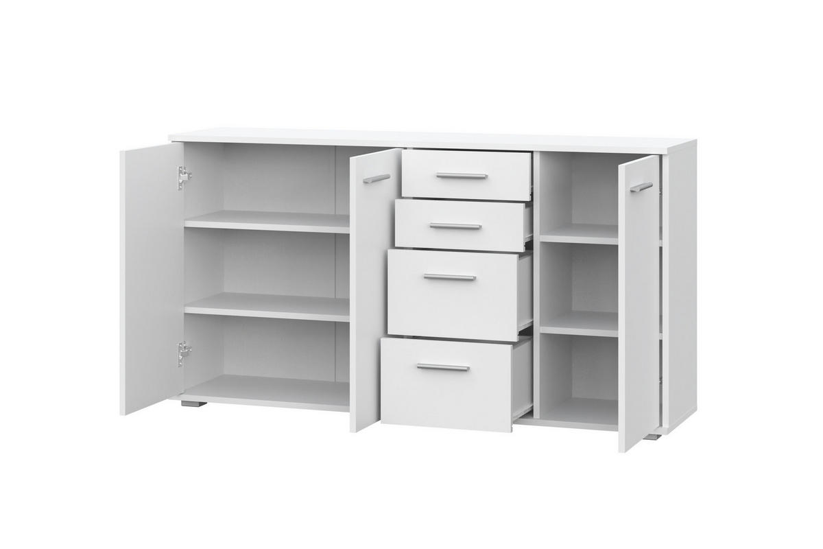 KOMMODE Weiß 138/74/34 - Weiß, Holzwerkstoff (138/74/34cm) - RAUMHIRSCH FURNITURE