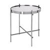 BEISTELLTISCH rund Silber Ø 43/45 cm - Grau, Metall (45/43/45cm) - WOMO-DESIGN