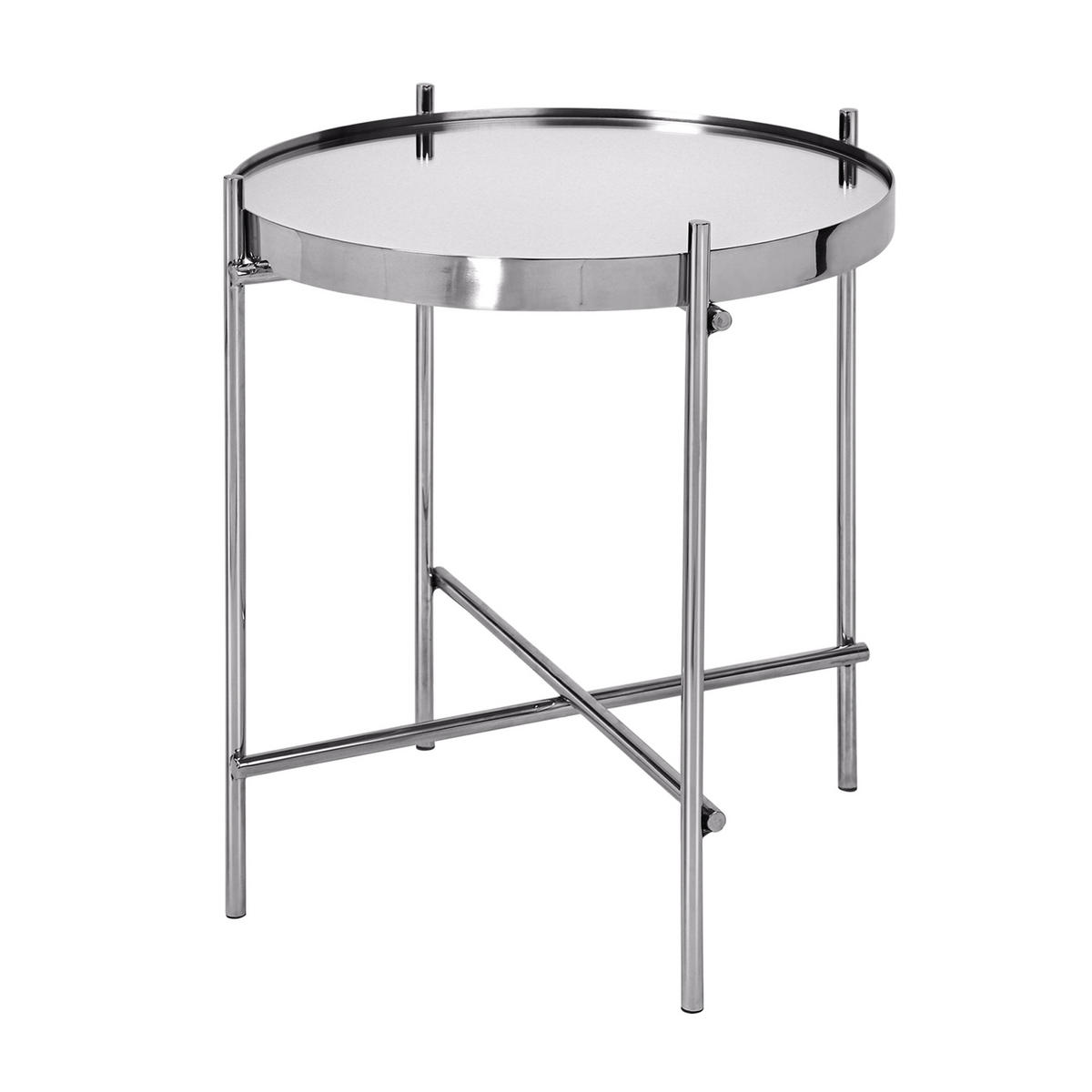 COUCHTISCH Silber 43/43/45 - 75/75/35 cm 2er Set - Silberfarben, Metall (75/75/35cm) - WOMO-DESIGN