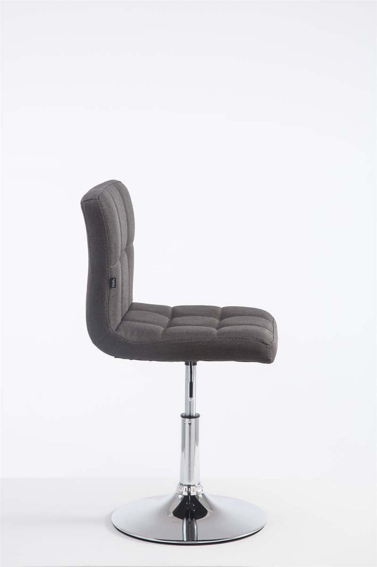 DREHSTUHL Stoff dunkelgrau - Chromfarben/Dunkelgrau, Textil/Metall (44/74/49cm) - CLP