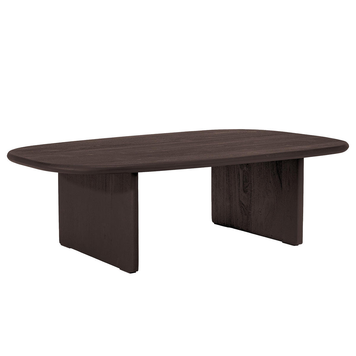 MASSIVER COUCHTISCH - Akazie Schwarz - Schwarz, Holz (70/110/33cm) - home24