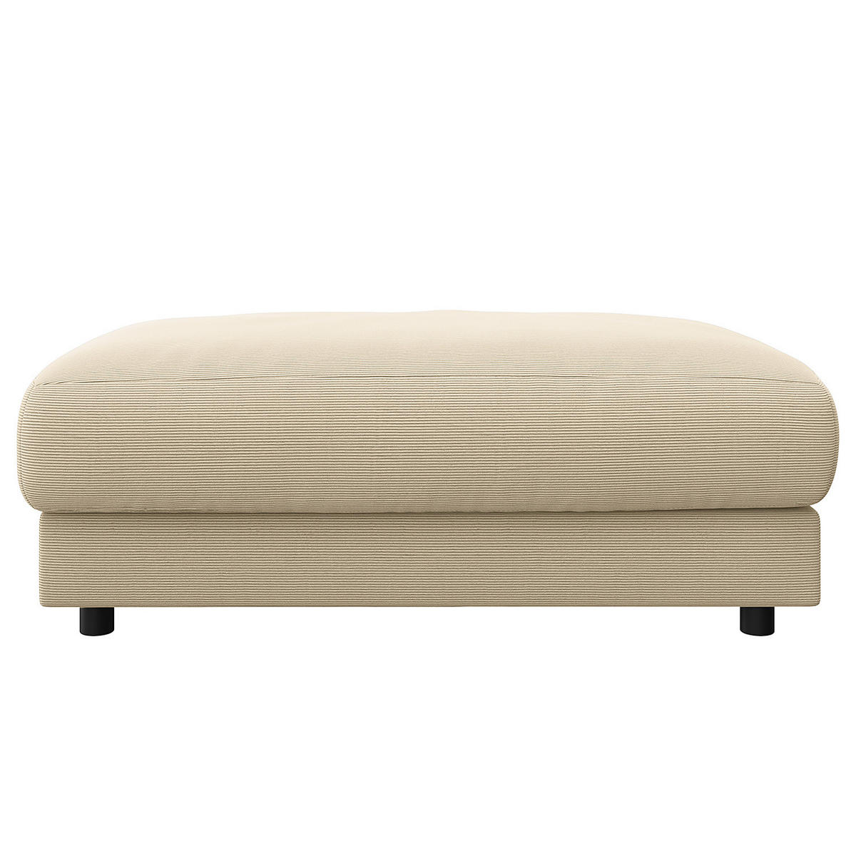 POLSTERHOCKER - Beige/Schwarz, Holz/Kunststoff (107/41/77cm) - home24