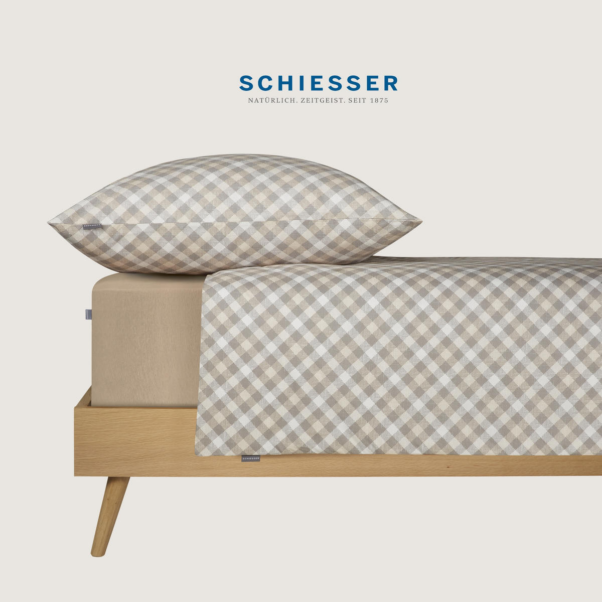 BETTWÄSCHESET Rin - Renforcé - 2-teilig - 135 x 200 cm - Grau - Grau, Textil (135/200cm) - SCHIESSER