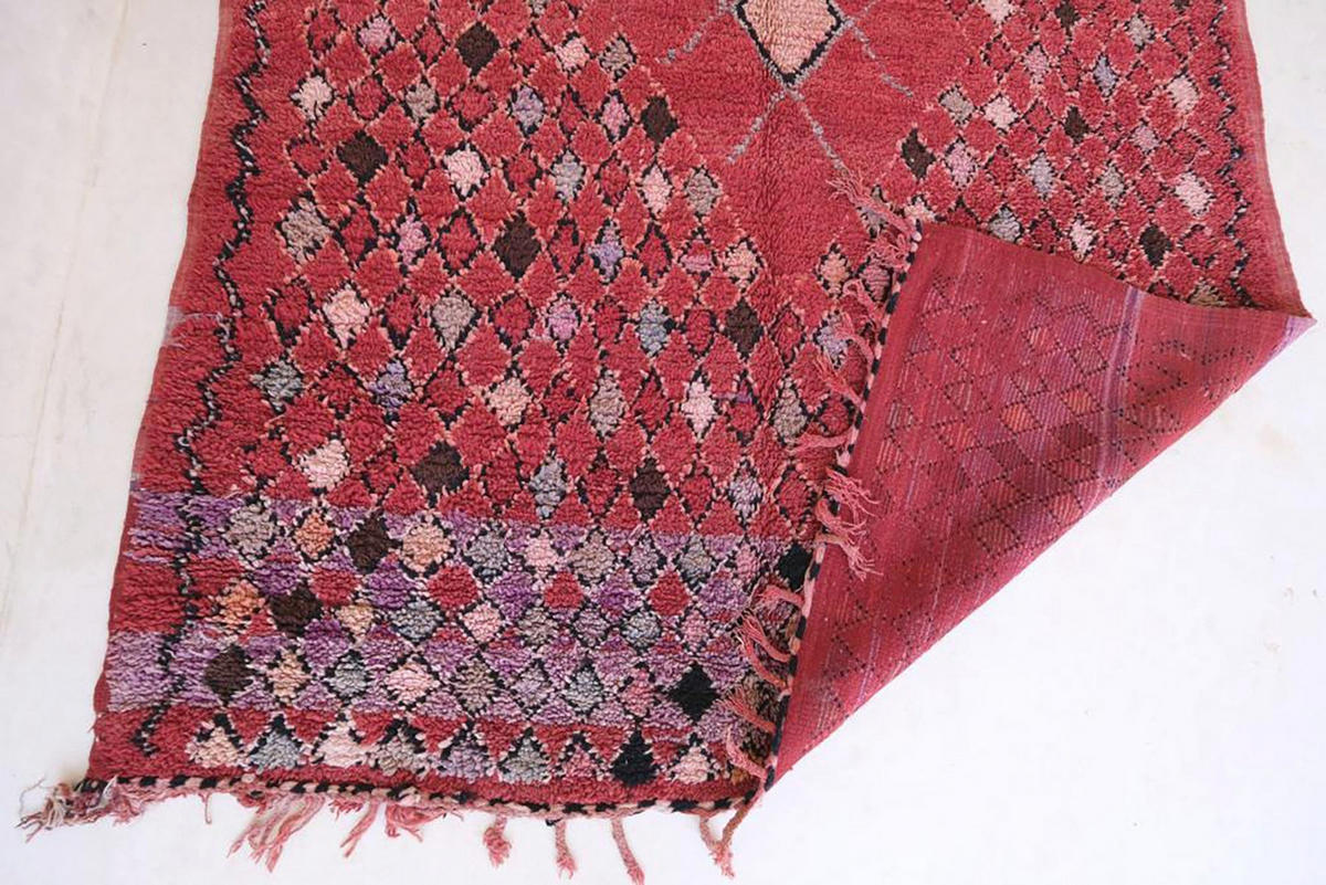 BERBERTEPPICH aus reiner Wolle 192x 366 cm - Rot, Naturmaterialien (192/366cm) - AFK Living