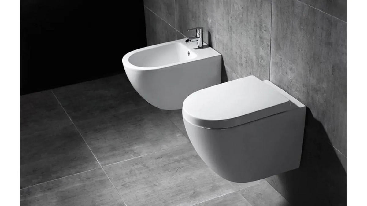 WANDHÄNGENDES Bidet Rea Carlo Mini - Weiß, Keramik (37/32.5/49.5cm) - REA