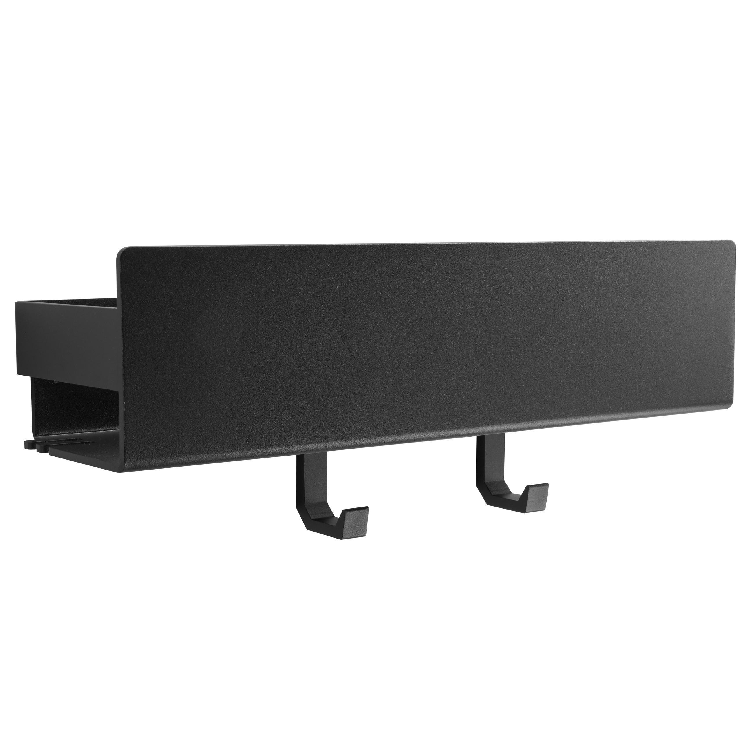 DUSCHABLAGE OHNE BOHREN Matt Schwarz 30 cm - Schwarz, Metall (30/8/9cm) - Designfabrik Hamburg