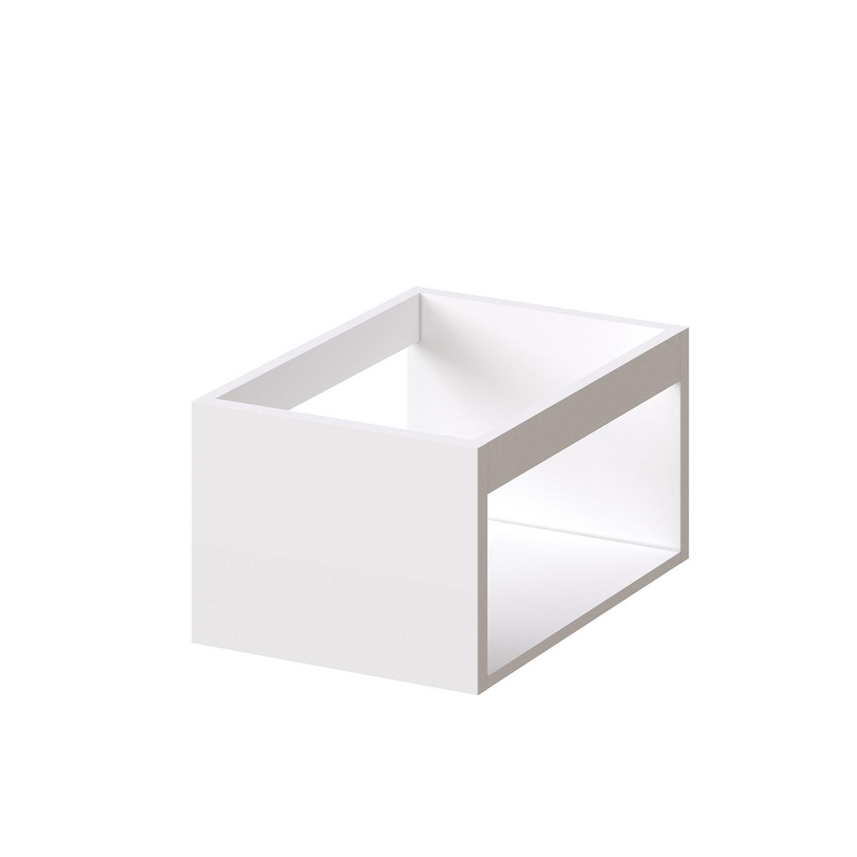 HIGHBOARD in Weiß Küchenschrank mit LED-Lichtleiste und Schubladen für Küche und Wohnzimmer, B118/T39.5/H180 cm - Weiß, Glas/Holzwerkstoff (118/180/39.5cm) - STILVORA