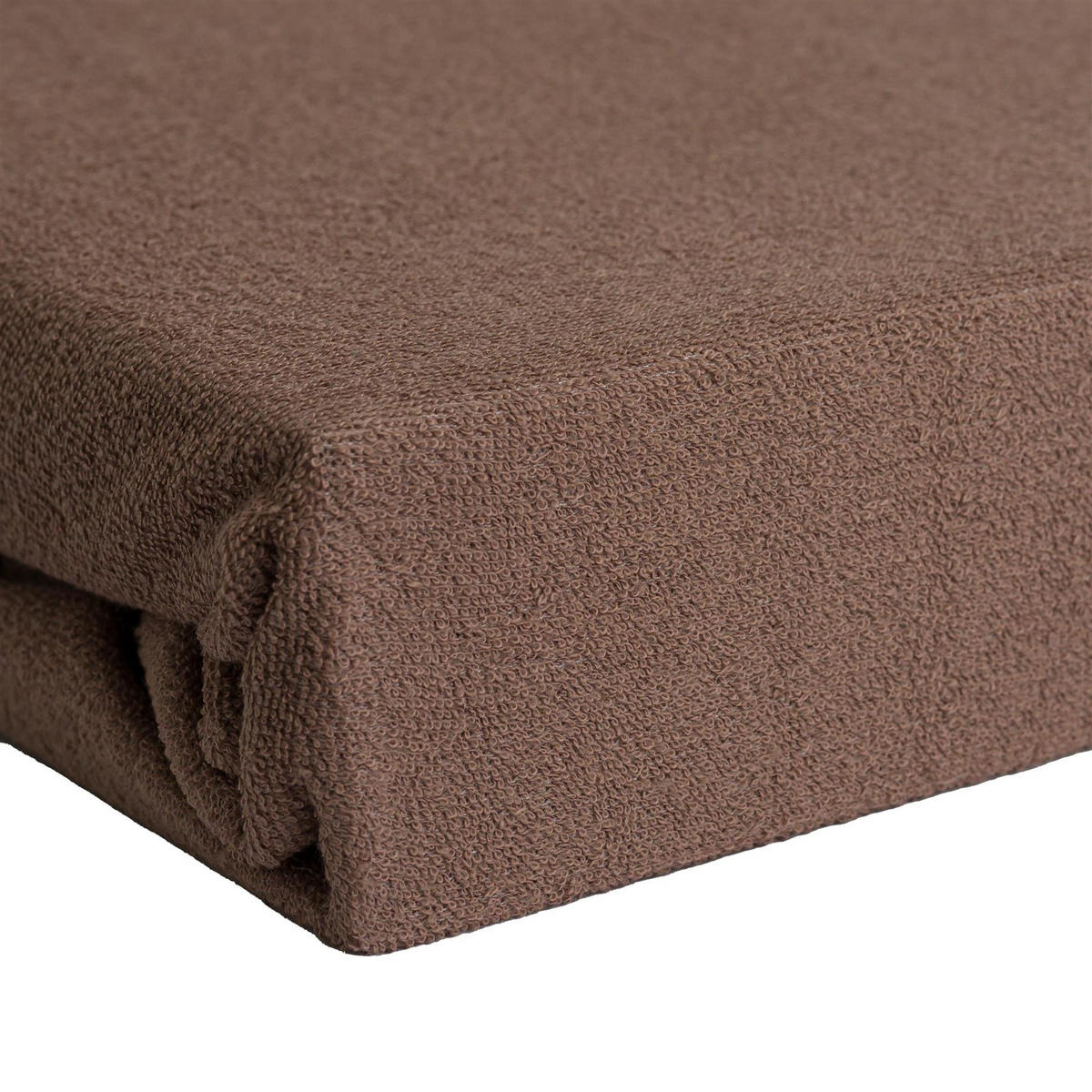 FROTTEE-SPANNBETTLAKEN 160x200 cm Nougat, Warmes Winter Bettlaken - Braun, Textil (160/200cm) - Carpe Sonno